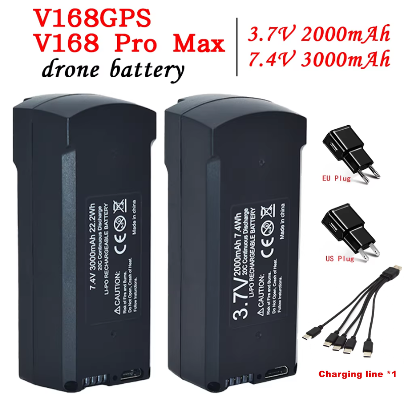 Drone Battery Lipo - Baterai GPS V198 7.4V 3000mAh RC