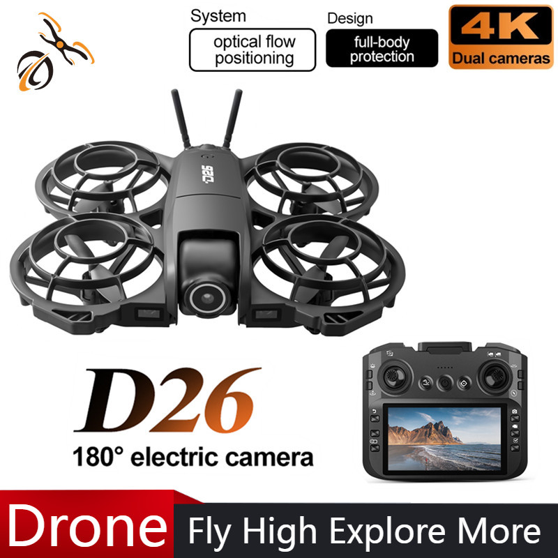 Drone D26 4K Aerial HD 180 °   - Drone Battery Case ulasan dan harga